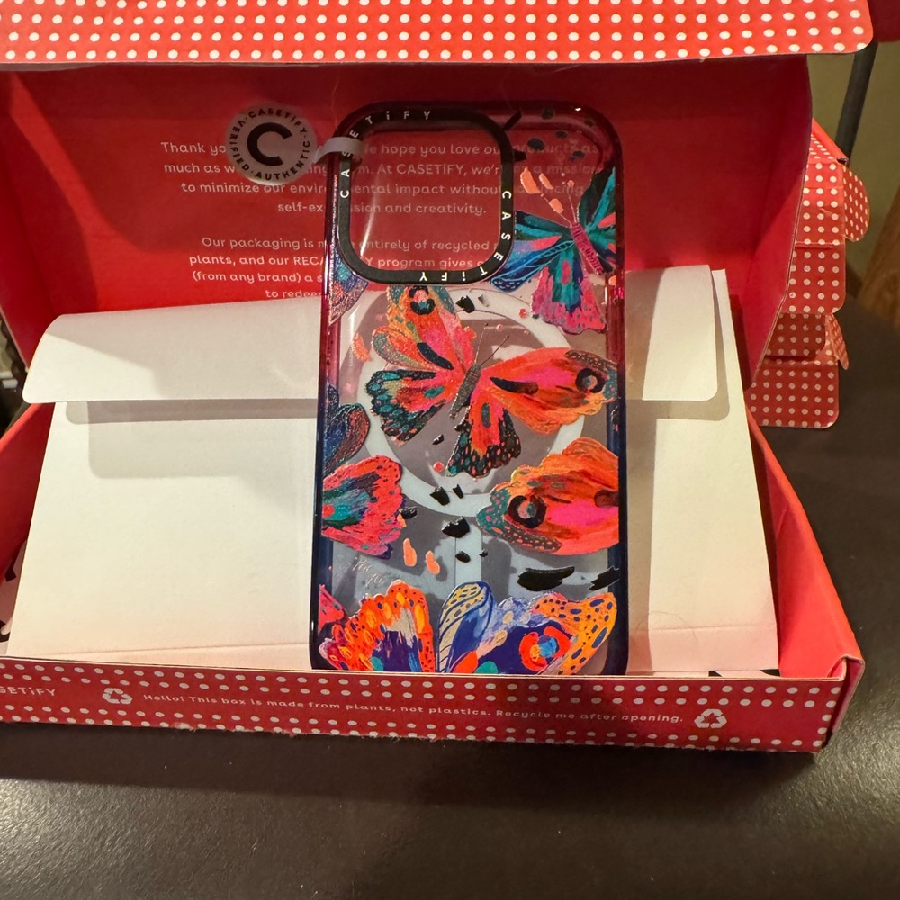 Casetify Vibrant Butterfly Phone Case - Pink and Blue